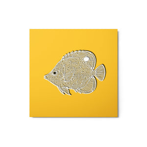 Butterfly fish art on metal 